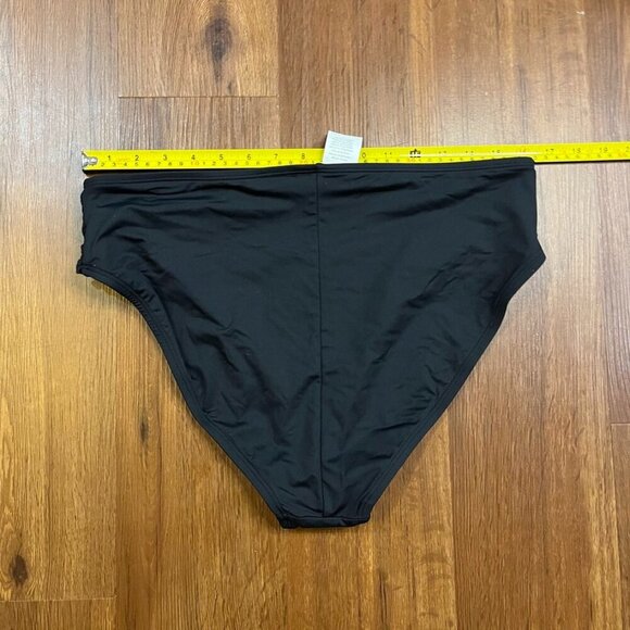 La Blanca Island Goddess Mid-Waist Ruched Bikini Bottom | Size 16 | MSRP $61 - Picture 4 of 5